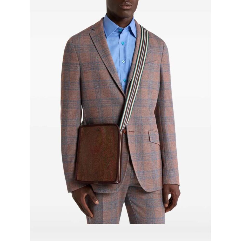Etro Men Small Arnica Shoulder Bag With Paisley Print - Picture 5 of 5